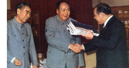 周恩来、毛沢東、田中角栄